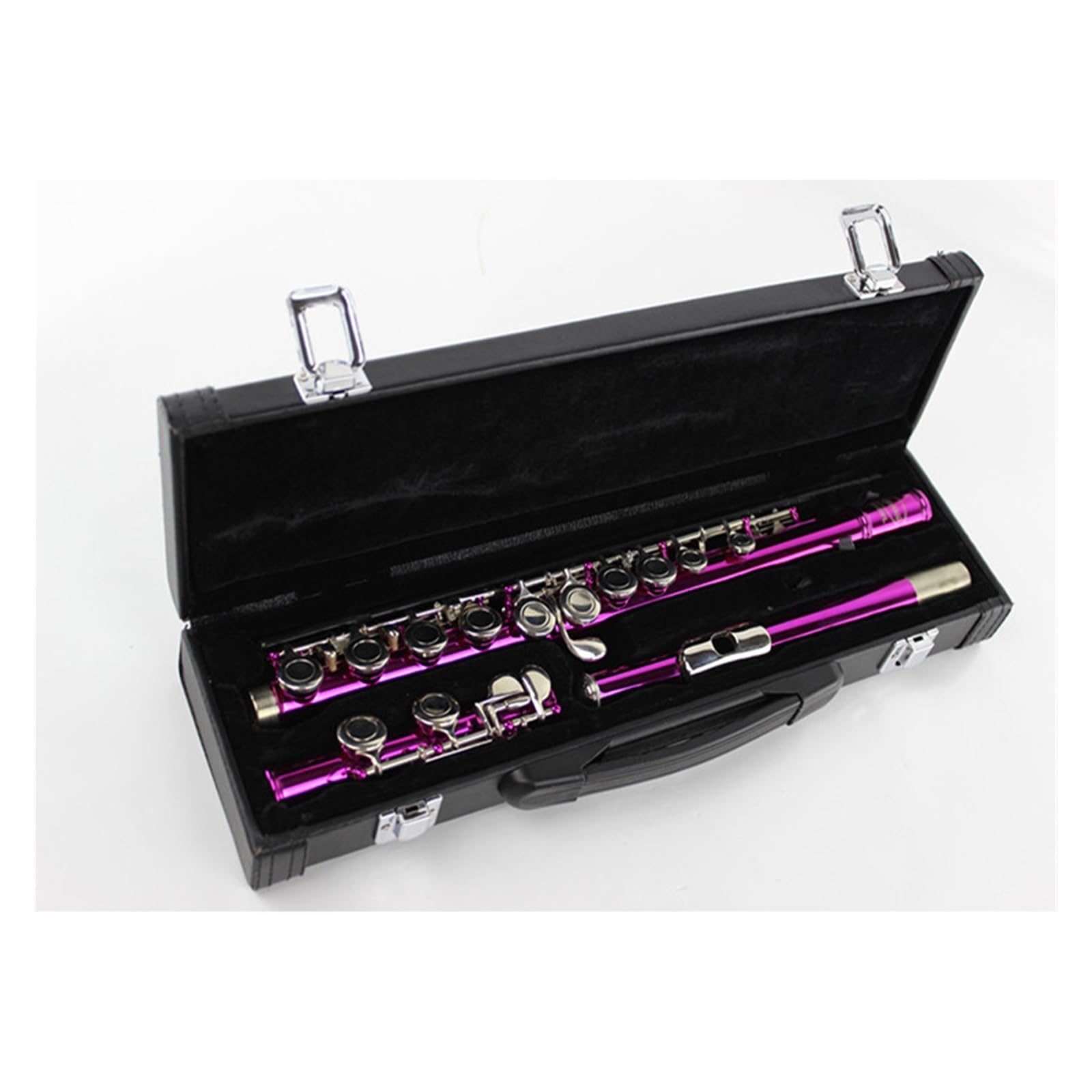 Querflöte 16-Loch-Flöte Mit Geschlossenem Loch Und C-Stimmung B-Schwanz E-Klappe Pink Nickel-Klappe