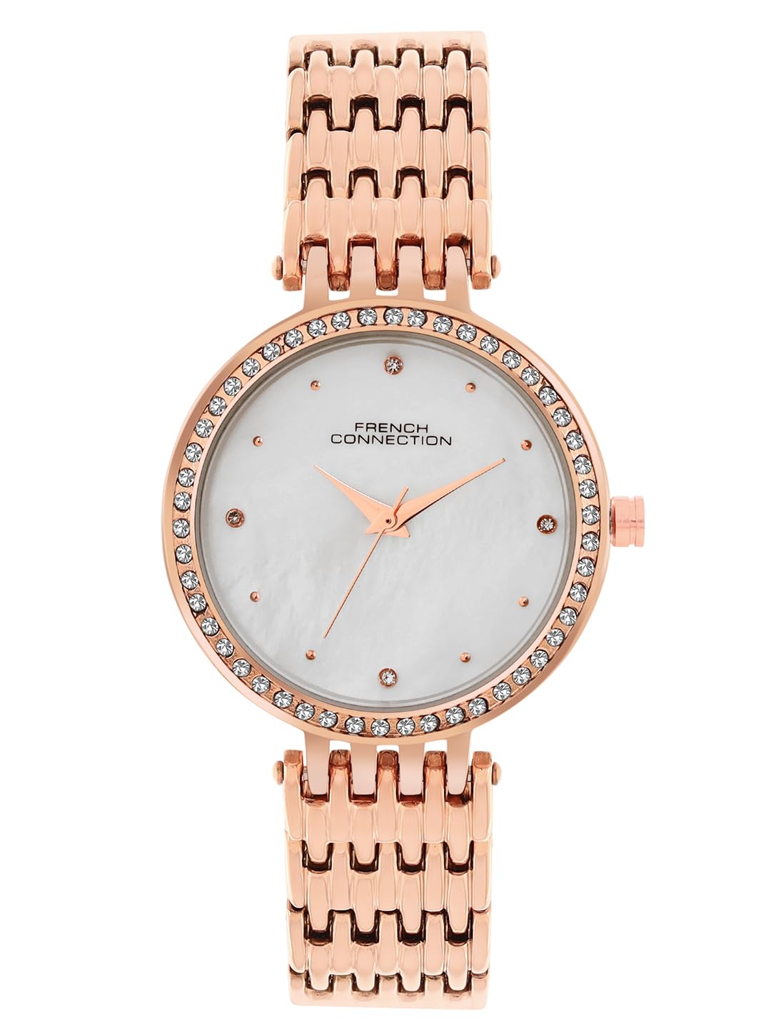 French Connection Ethereal Silver Round Dial Womens Analogue Watch FCN075SRGM-image-25