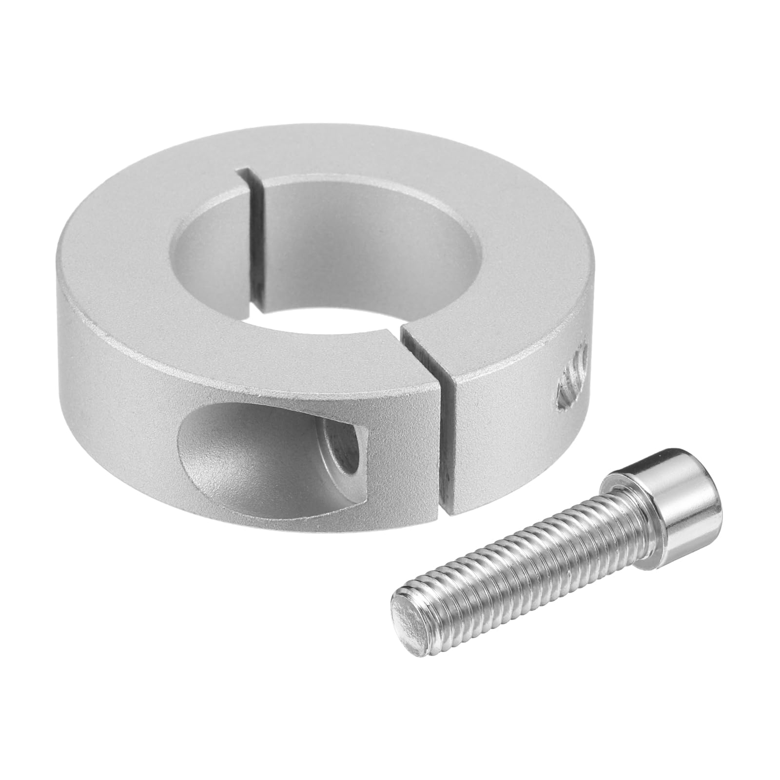 QUARKZMAN Set di Collari a Divisore Singolo per Albero 28mm, Un Pezzo 4pz Collari di Bloccaggio 50mm OD, 15mm Spessore, Collare Bloccaggio Lega Alluminio con Viti Fissaggio M6 e Una Chiave