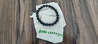 Vista 2 de Black Tourmaline Bead Bracelet Chakra Energy Healing Protection Relieves Stress Anxiety Gift for Men & Women 8mm