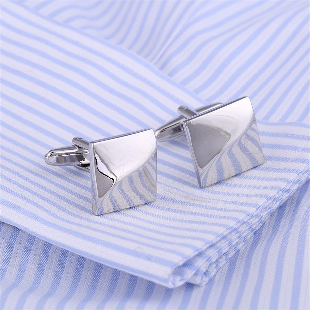 Herren-Hemd-Manschettenknöpfe, Silberne Manschettennägel, Manschettenknöpfe, Herren-Hemd-Accessoires (Farbe: Silber, Größe: wie abgebildet)