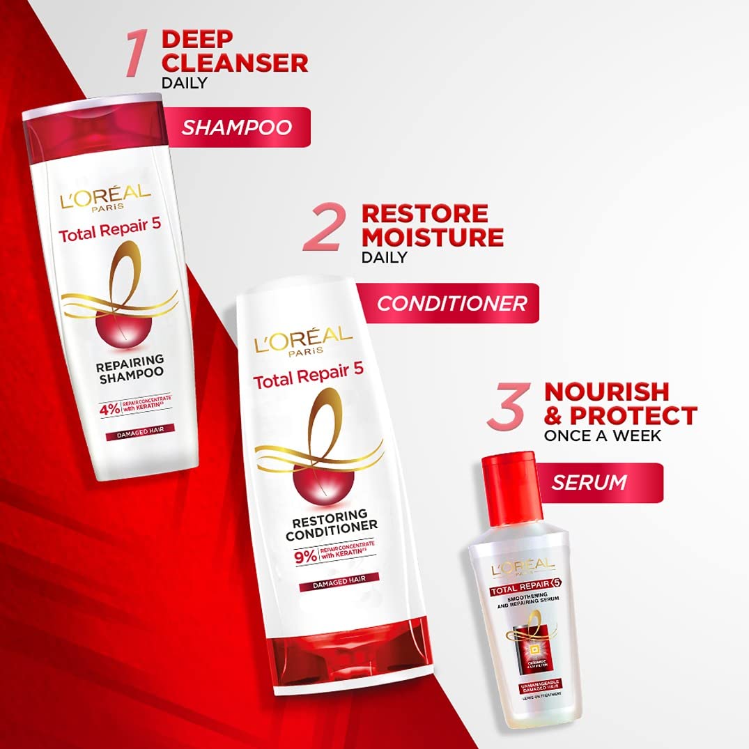 L'Oreal Paris Hair Expertise Total Repair 5 Shampoo, 640ml