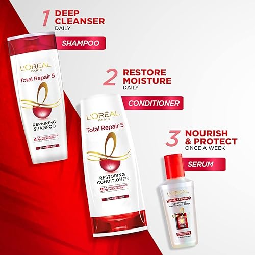 Miniatura 5 de L'Oreal Paris Hair Expertise Total Repair 5 Champú, 21.6 fl oz