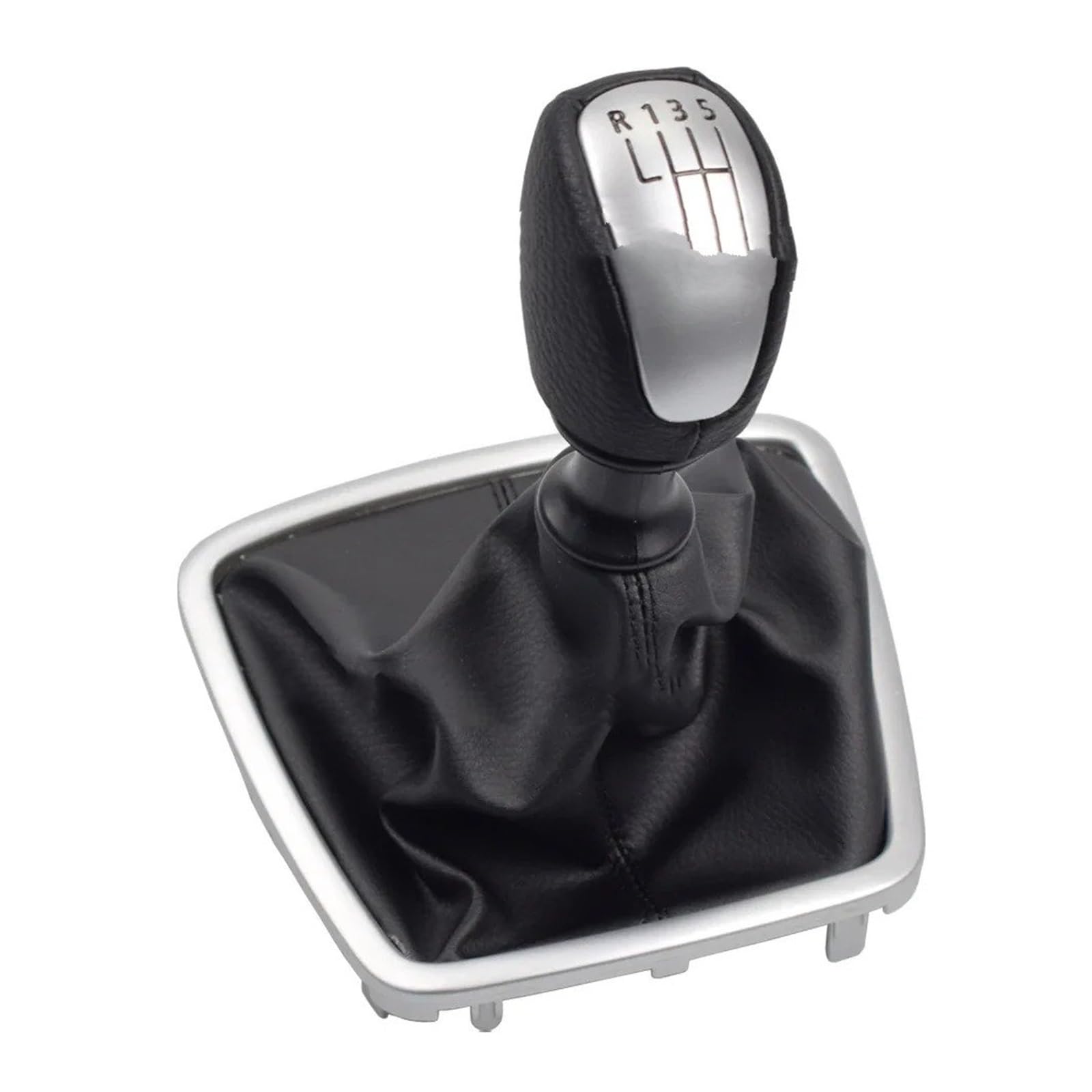 VAVGKDKPZB Shifter Lever Handle for Laguna MK3 2007-2014 6 Speed Manual Gear Shift Knob Leather Lever(Gear knob and case A)