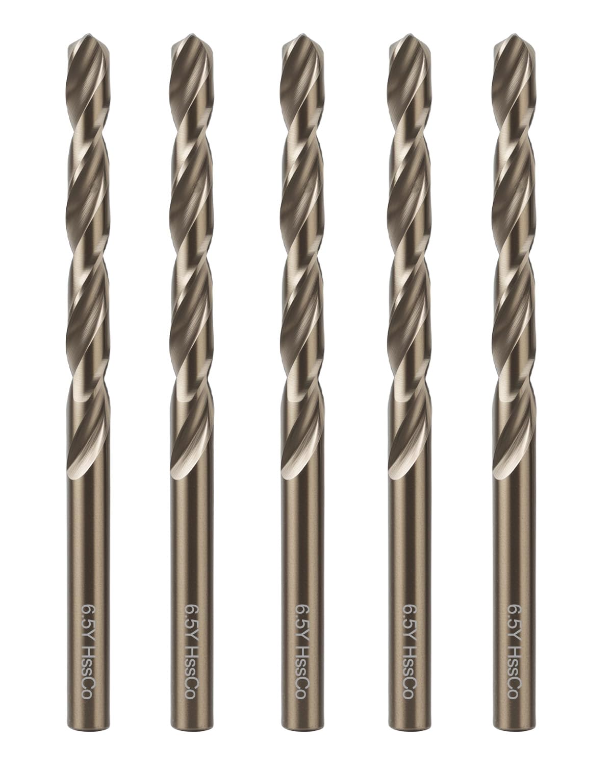 Cobalt Drill Bit, 1/4" M35 High Speed Steel Drill Bit Kit for Stainless Steel Hardened Steel Cast Iron Alloy Copper, 5PCS