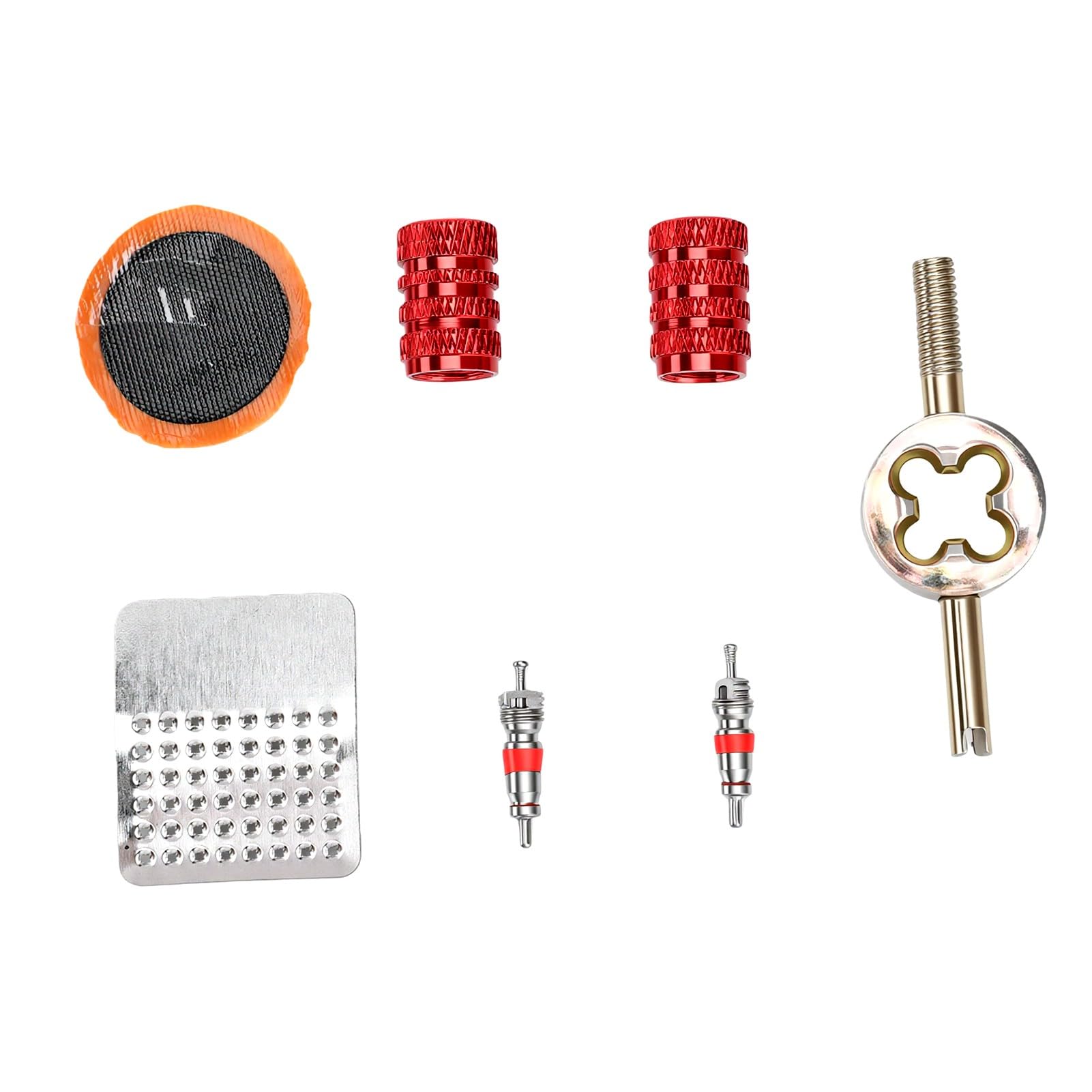 Tbest Kit de Réparation Pneu et Chambre à Air pour Moto Tout Terrain