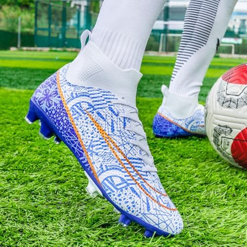 Donbest Voetbalschoenen Heren FG AG Professionele Spikes Schoenplaten High  Top Voetbal Schoenen Tienervoetbalschoenen Veterschoenen Trainingsschoenen  Voetbalschoen,White,EU38 : Amazon.nl: Kleding, schoenen \u0026 sieraden