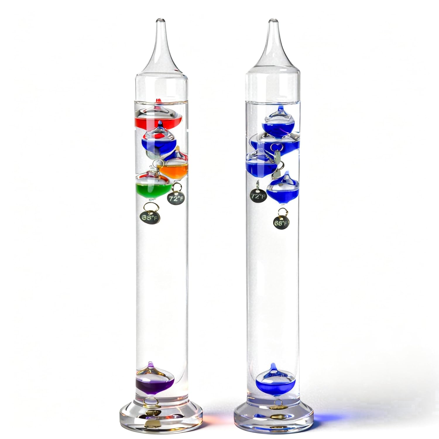 Lily's Home 11 inch Glass Galileo Thermometer with Multi Colored Balls