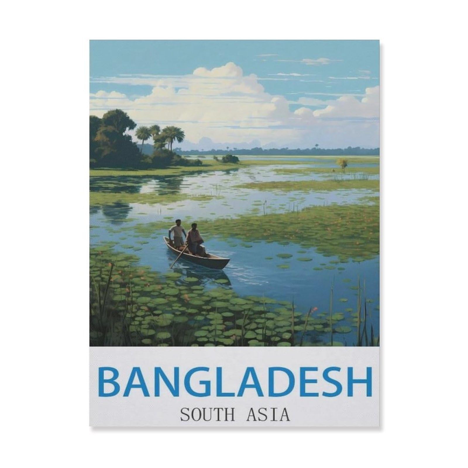 Vintage Metal Tin Sign，Bangladesh South Asia，Retro Wall Decor Art Tin Sign for Home Coffee Bar Restaurant Pub(20x30cm）8x12 inch-EG39
