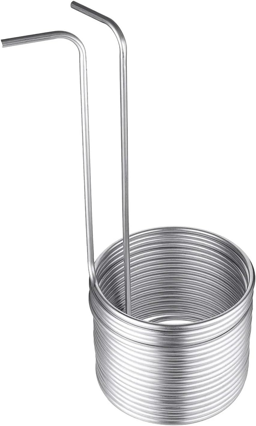 4 Sizes Immersion Wort Chiller Tube for Home Brewing Wort Chiller Stainless Steel Super Efficient Home Wine Making Machine Part Multiple Applications,Silver9.52X0.5X15M Double
