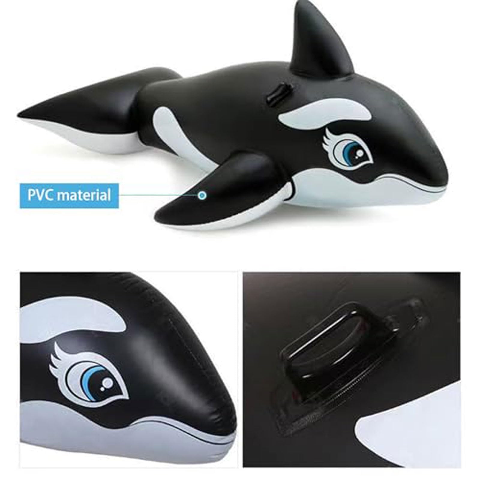 Bouée gonflable géante chevauchable Baleine Géante-193*119cm,Flottantes Hamac Jouet pour Adulte Enfant,Flotteur Gonflable Piscine Avec poignée,Hamac d’Eau Plage Portable pour Party Summer Water Fun