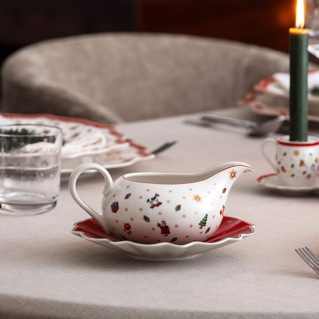 VILLEROY & BOCH Toy's Delight Salsiera con Piattino 250ml Porcellana Tavola di Natale
