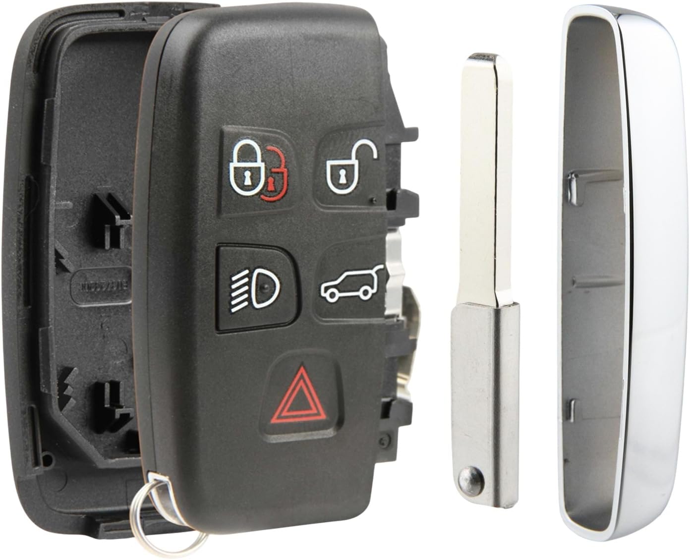 Key Fob Remote Shell Case Smart Replacement for 2010 2011 2012 2013 2014 2015 2016 2017 Jaguar F-Type XE XF XJ XK Land Rover LR4 (KOBJTF10A)