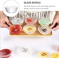 Vista 8 de DOITOOL 6 cuencos de vidrio pequeños para preparación de comidas, apilables, transparentes, para postres, dulces, frutos secos, para preparación