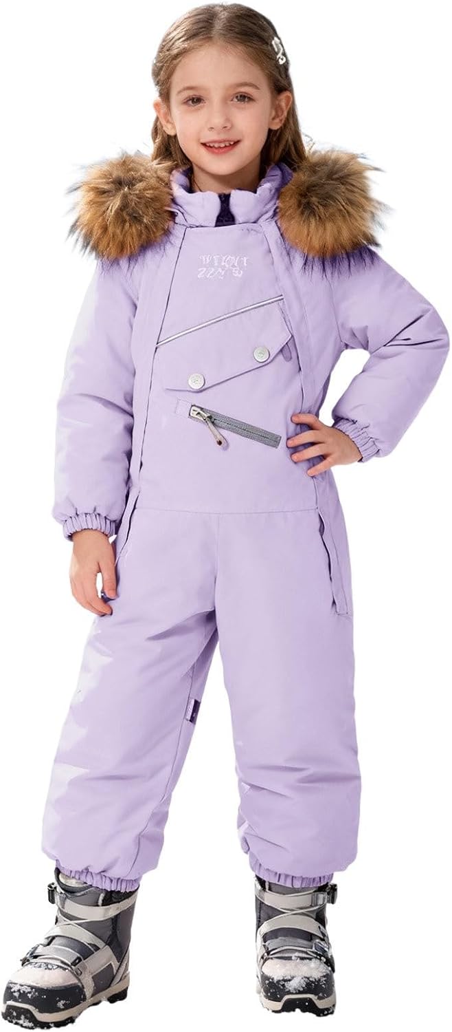 Toddler Snow Suit Kids One Piece Snowboarding Jacket Waterproof Windproof Jumpsuit Winter Outdoor Overalls Ski Suit