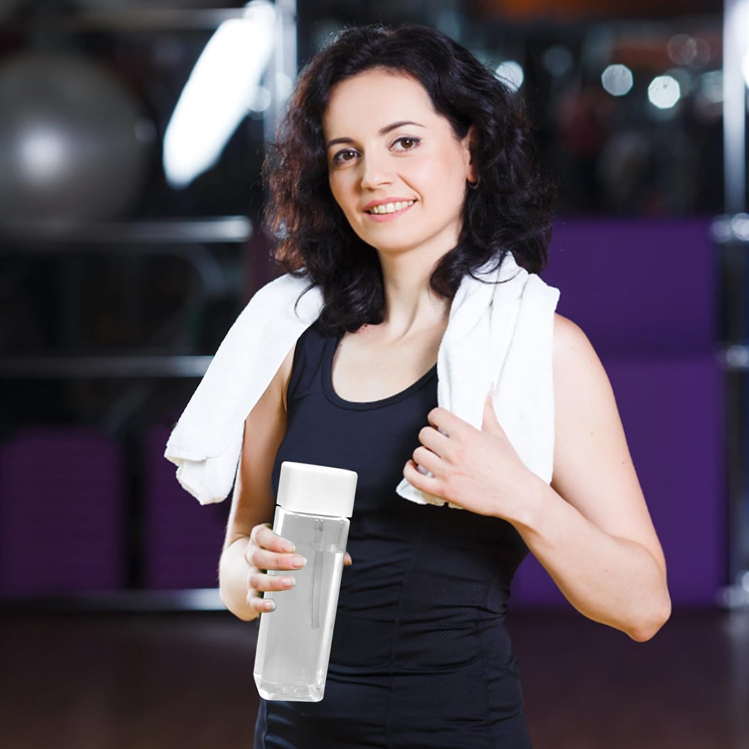 32 Pcs Water Bottle Bulk 17 oz Plastic Sports Water Bottles Reusable Water Bottles Large Leak Proof Portable Drink Bottles for Kids Adults for School Fitness Office Travel Camping Supplies(White) - Image 5