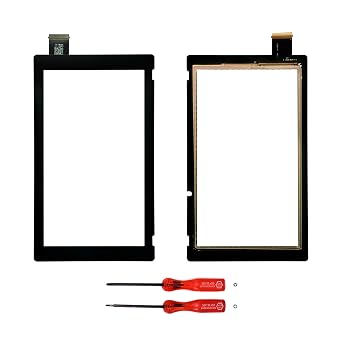 Lenboes Front Outer Lens LCD Touch Screen Glass Panel Digitizer Replacement Part with Opening Tool for Nintendo Switch NS V2 HAC-001-01 2019 Not for NS V1 HAC-001