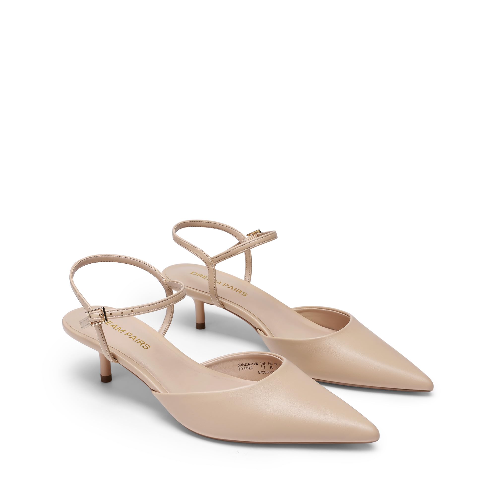 DREAM PAIRS Damskie czółenka na obcasie z zamkniętymi palcami