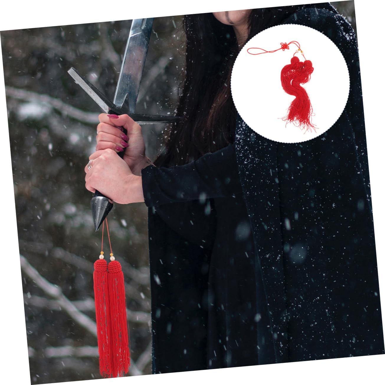 BESPORTBLE 8pcs Martial Arts Tassel Pendant for Training Hanging Decor Bright for Competition and Fitness