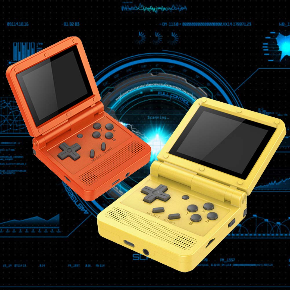 Handheld Spielekonsole, 2020 Aktualisiert, Tragbarer Retro-Mini-Gamecontroller mit 3,0 Zoll IPS Bildschirm, 1020-mAh-Akku, Großartiges Weihnachten Geschenk für Kinder und Erwachsene (Gelb)