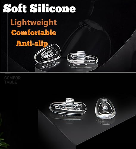 Miniatura 4 de BEHLINE - 5 pares de almohadillas de nariz de repuesto de silicona suave, almohadillas antideslizantes para puente nasal, protectores de nariz
