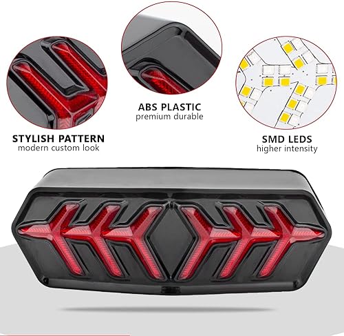 Miniatura 4 de Grom - Luz trasera integrada con señal de giro secuencial LED SMD montaje de luz trasera de motocicleta compatible con Honda Grom 2014-2022 2020