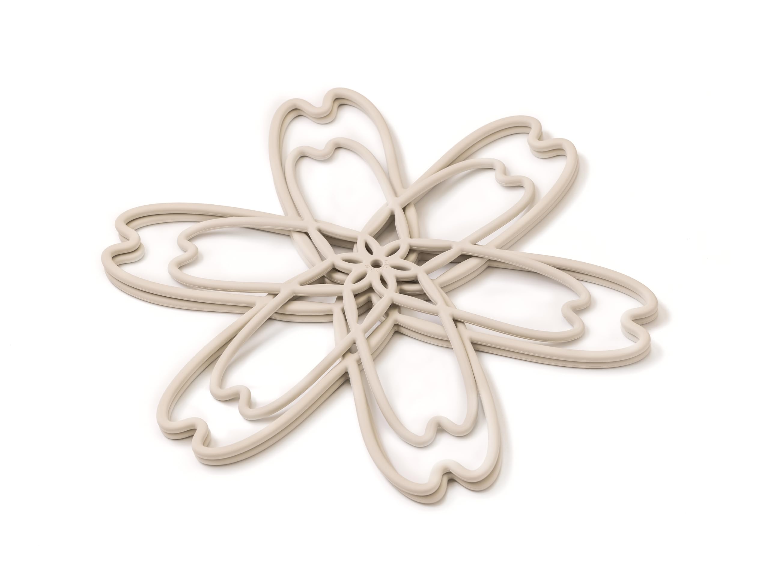 iPROTECT - Stack Expert | Multi-Purpose BPA-Free Silicone Pots/Pans Protector. Set of 2 or 3. for All Cookware Sizes, Protects Coating & Scratches,Trivet for Larger cookware(Silver Gray, S&L, Sakura)