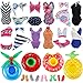 E-TING 11 Items= 3Pcs Doll Beach Bikini Swimsuit + 3Pcs Swim Ring + 5Pairs Shoes for 11.5 inch Girl Doll（Random Style）