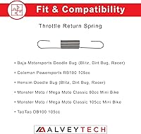 Vista 2 de AlveyTech Resorte de retorno del acelerador se adapta a Baja Doodle Bug DB30, Coleman Powersports RB100 de 105 cc, Hensim Doodle Bug, Mega Moto