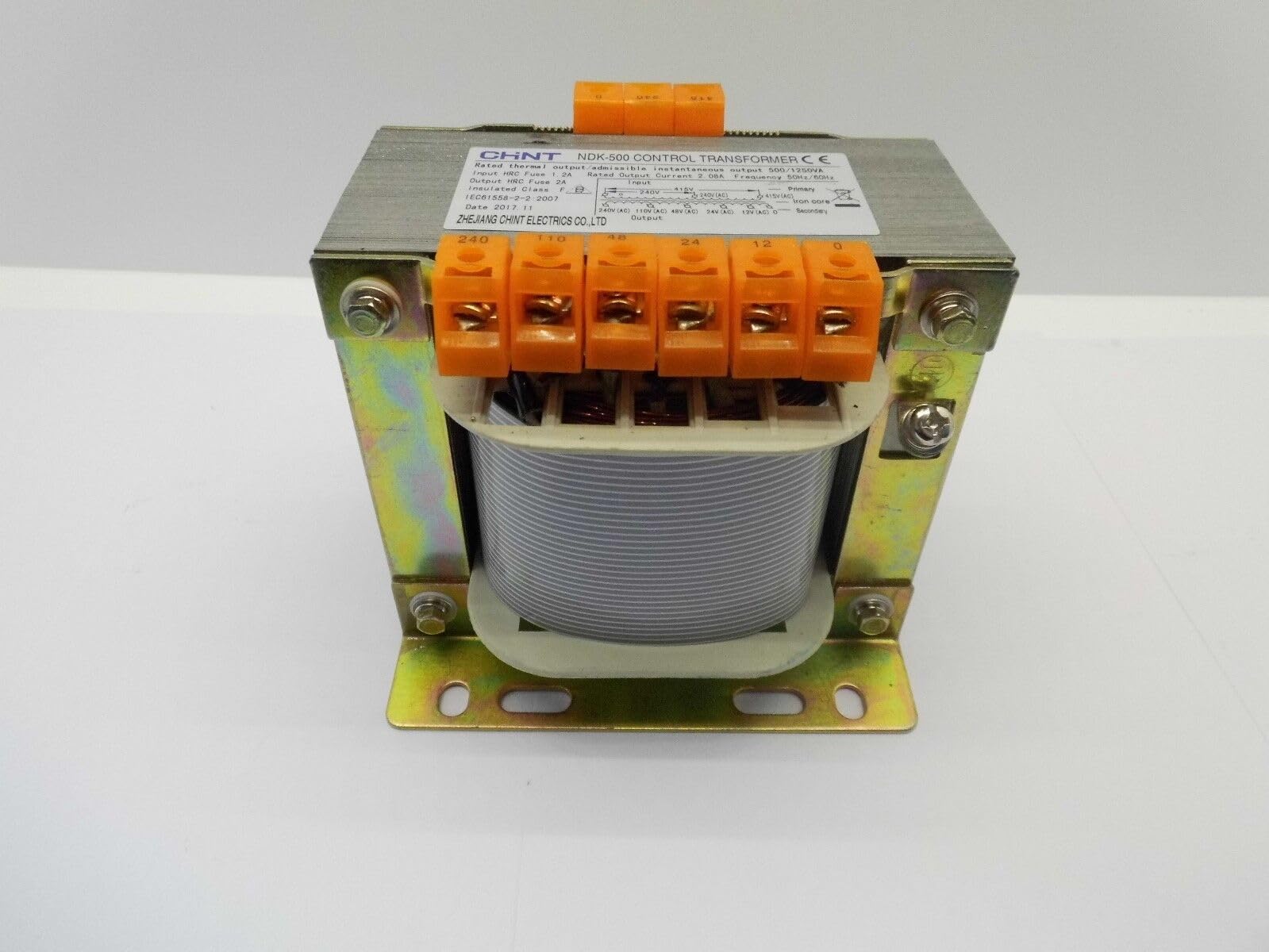 TEW Chint 500VA Multi-tap Control Circuit Transformer Input Voltage: 240V/415V | Output Voltage: 12V/24V/48V/110V/240V