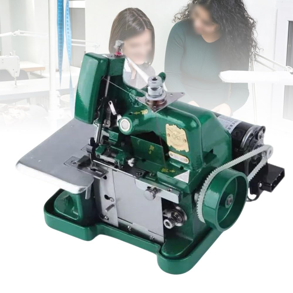 ShaiVrissian Desktop Three Thread Overlock Sewing Machine,Serger Overlock Machine,Auto Fabric Trimming,3000 Spm,Skip-Stitch Prevention,For Thin Medium Fabric and Custom Clothing Making Green