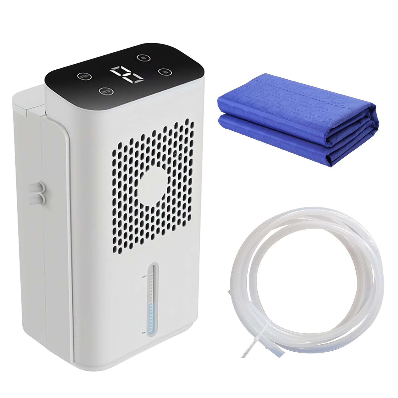 Colchón de refrigeración por agua, sistema de refrigeración portátil con temporizador LCD, ideal para uso en interiores de verano, sistema de refrigeración de cama eficiente, 9 ajustes de temperatura