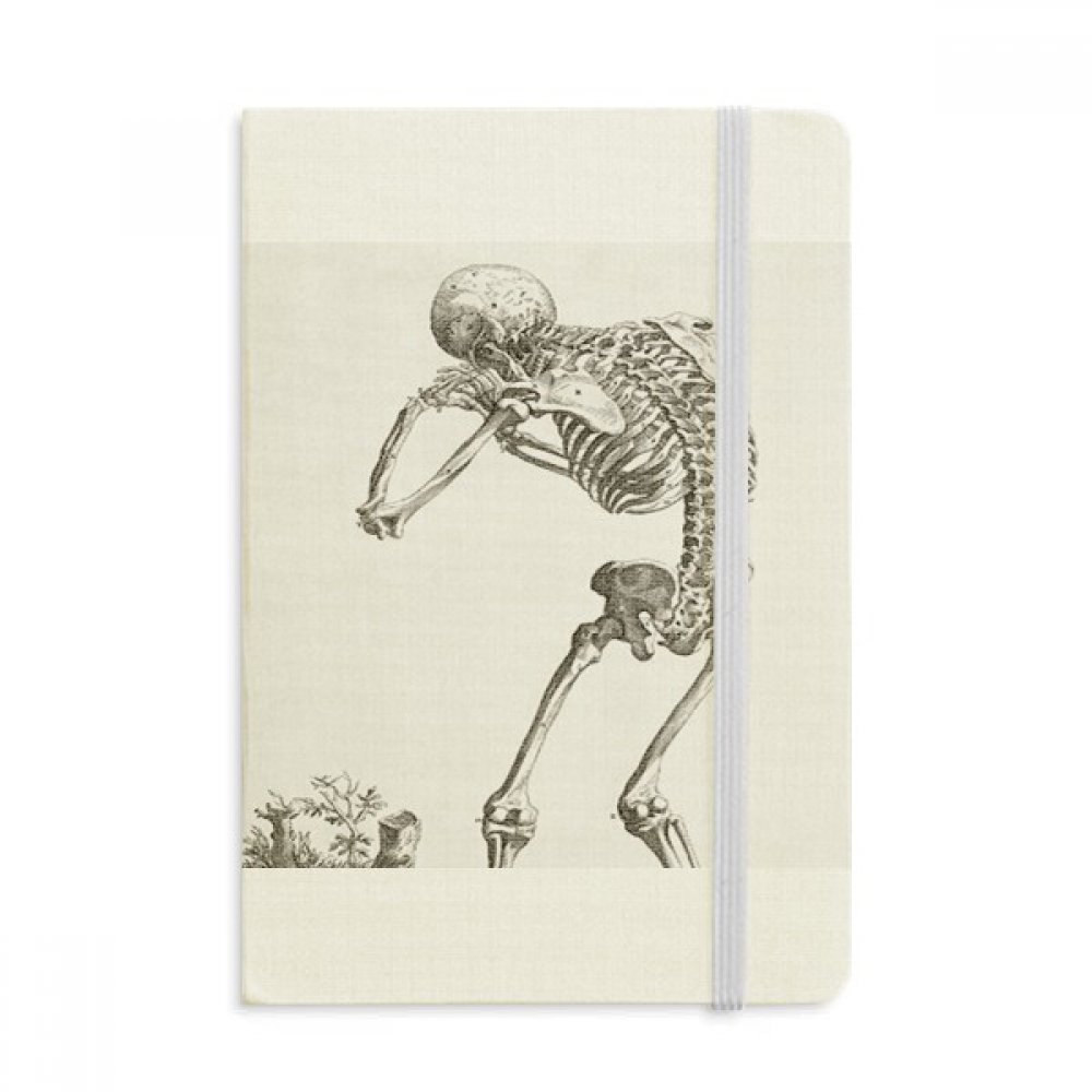 Notebook tissu motif corps humain Squelette Journal A5 souple multicolore - 5