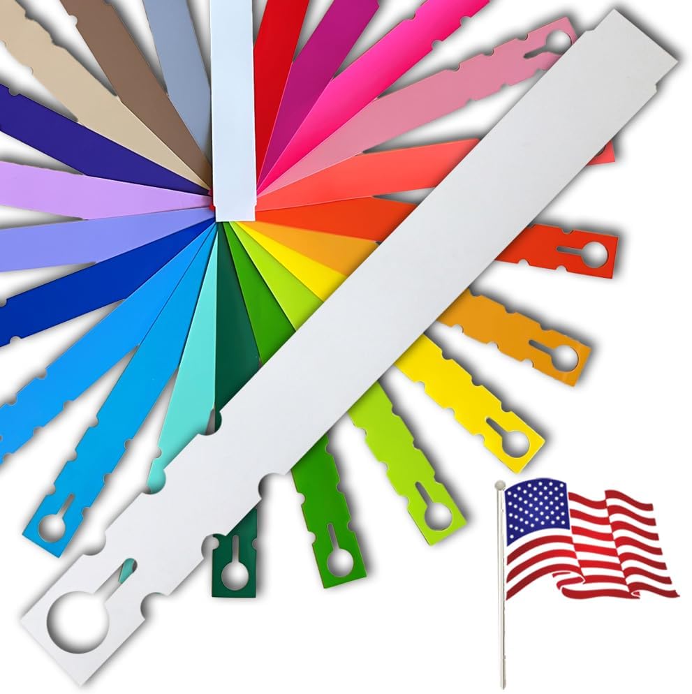 9" x 1" White - 1,000 Pcs - Plastic Plant Tags and Labels - Wrap Around Thermal Plastic - Nursery Garden Tree Labels | Made in The USA |