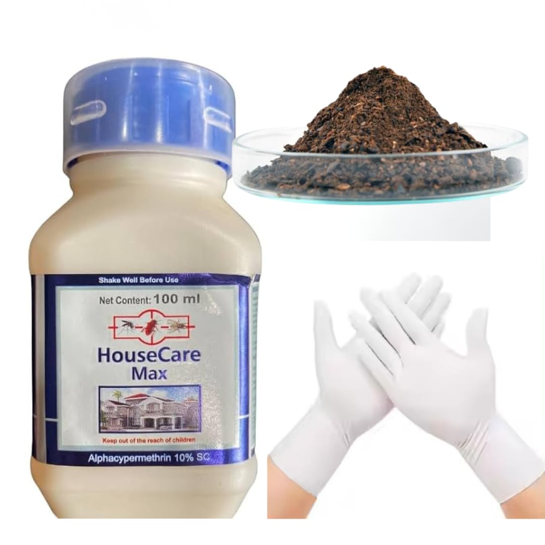House Care Max Insecticide 100ml with Neem Powder 250g, Indoor & Outdoor Plant Care Kit with Gloves-image-16