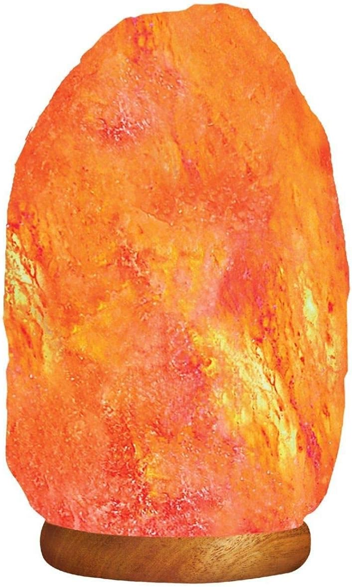 Himalayan Rock Salt Lamp, Orange, W 23.8 x H 15.0 x L 13.8 cm,