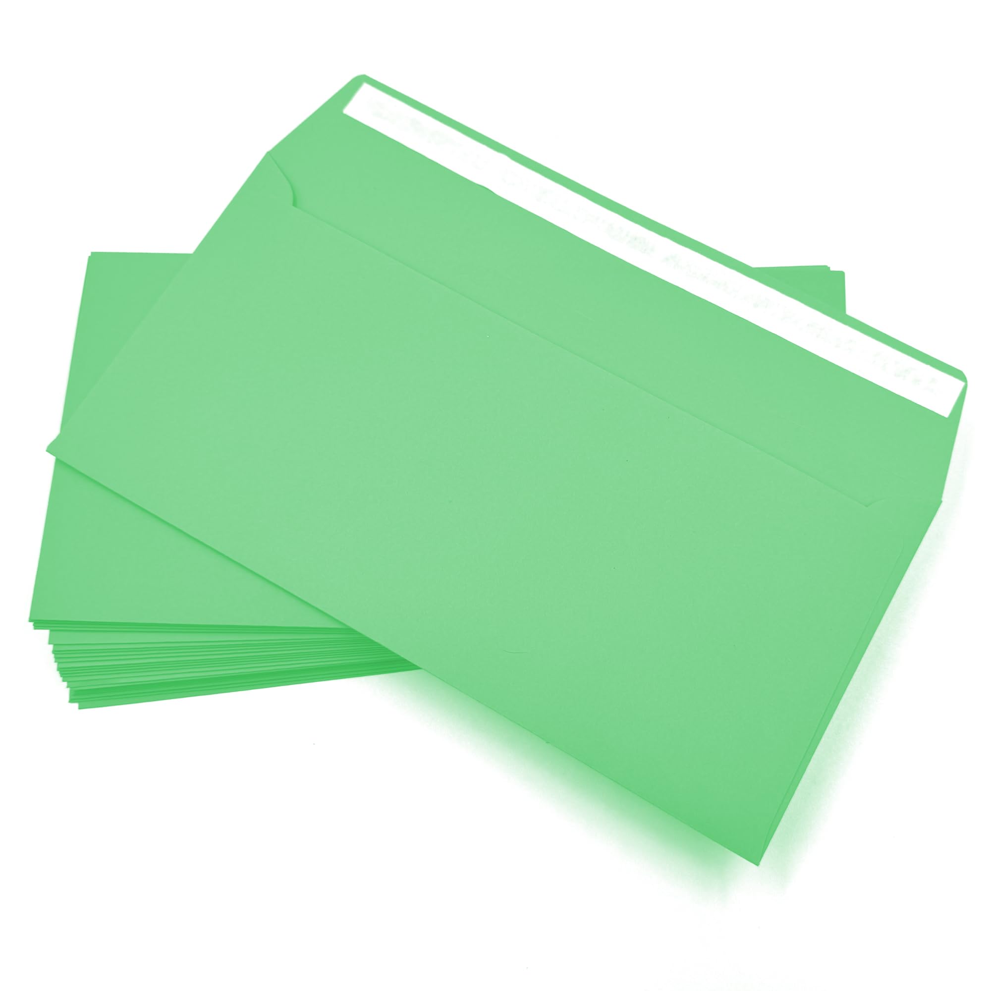 250 Umschläge, Hellgrün, Mintgrün, DIN lang = 220 x 110 mm, Abziehstreifen