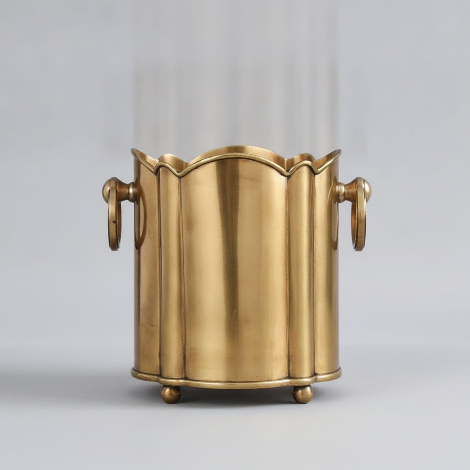 Buy CLOVRIX® Gold-Toned Copper Vessel with Footed Base Polished