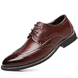 ZUAUOOT Men's Dress Shoes Classic Lace-Up Shoes Business Oxford Shoes for Men Wedding Party Fashion Wingtip Shoes