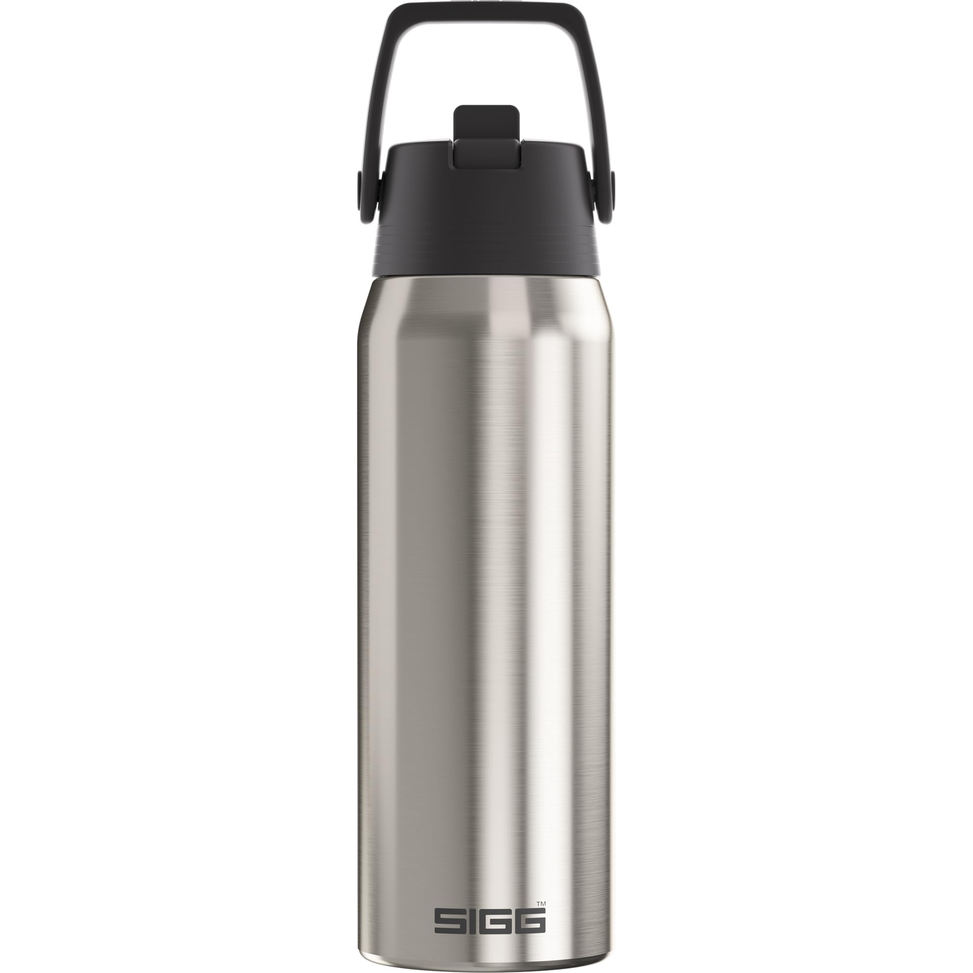 SIGG - Gourde Isotherme - Bouteille Thermos Shield Therm FLIP Brushed - Anti-fuite - Compatible lave-vaisselle - Sans BPA - 90% acier inoxydable recyclé - Argent - 0.75L