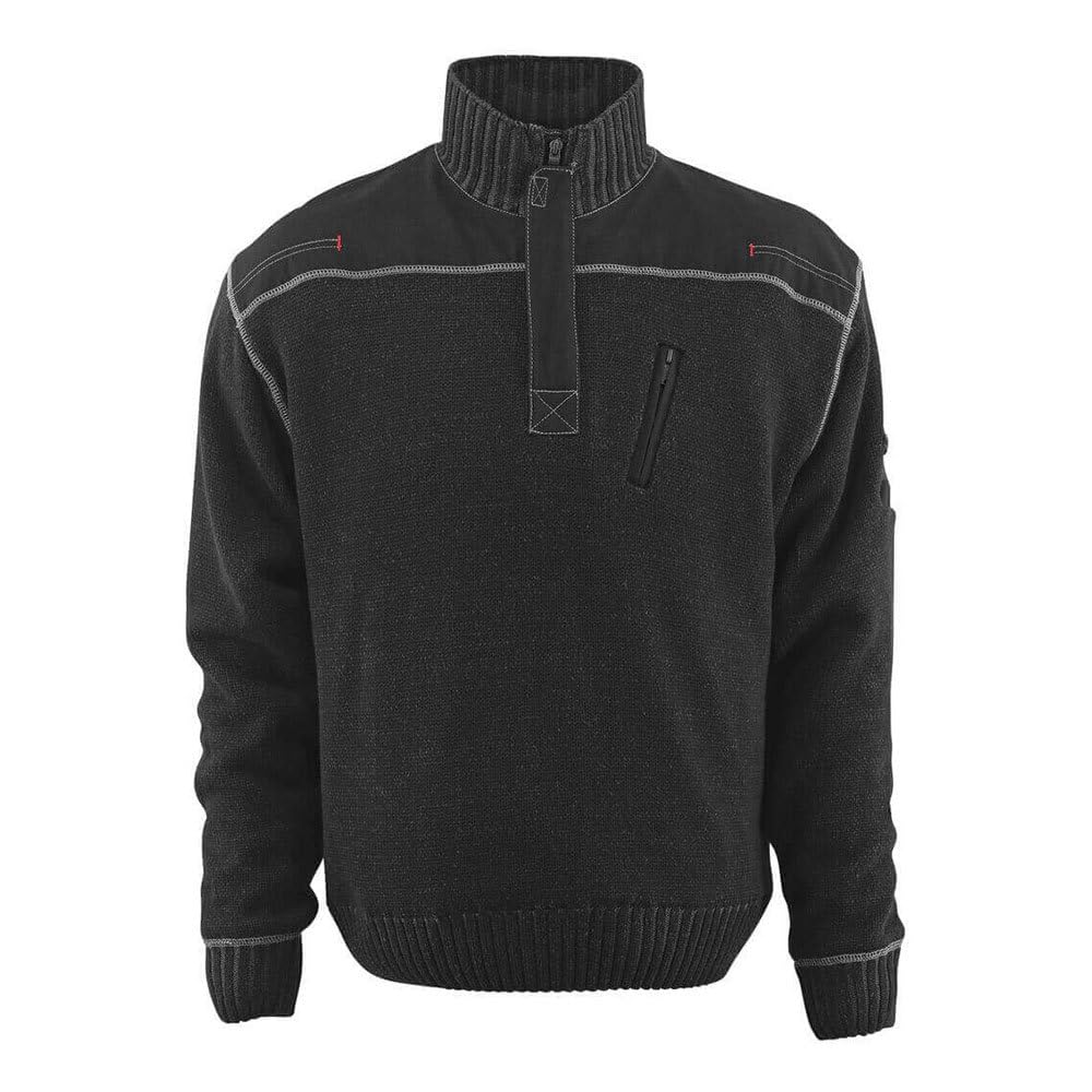 Unisex Jacket Knitted Jumper Naxos Size XL in Black (Pack of 1)