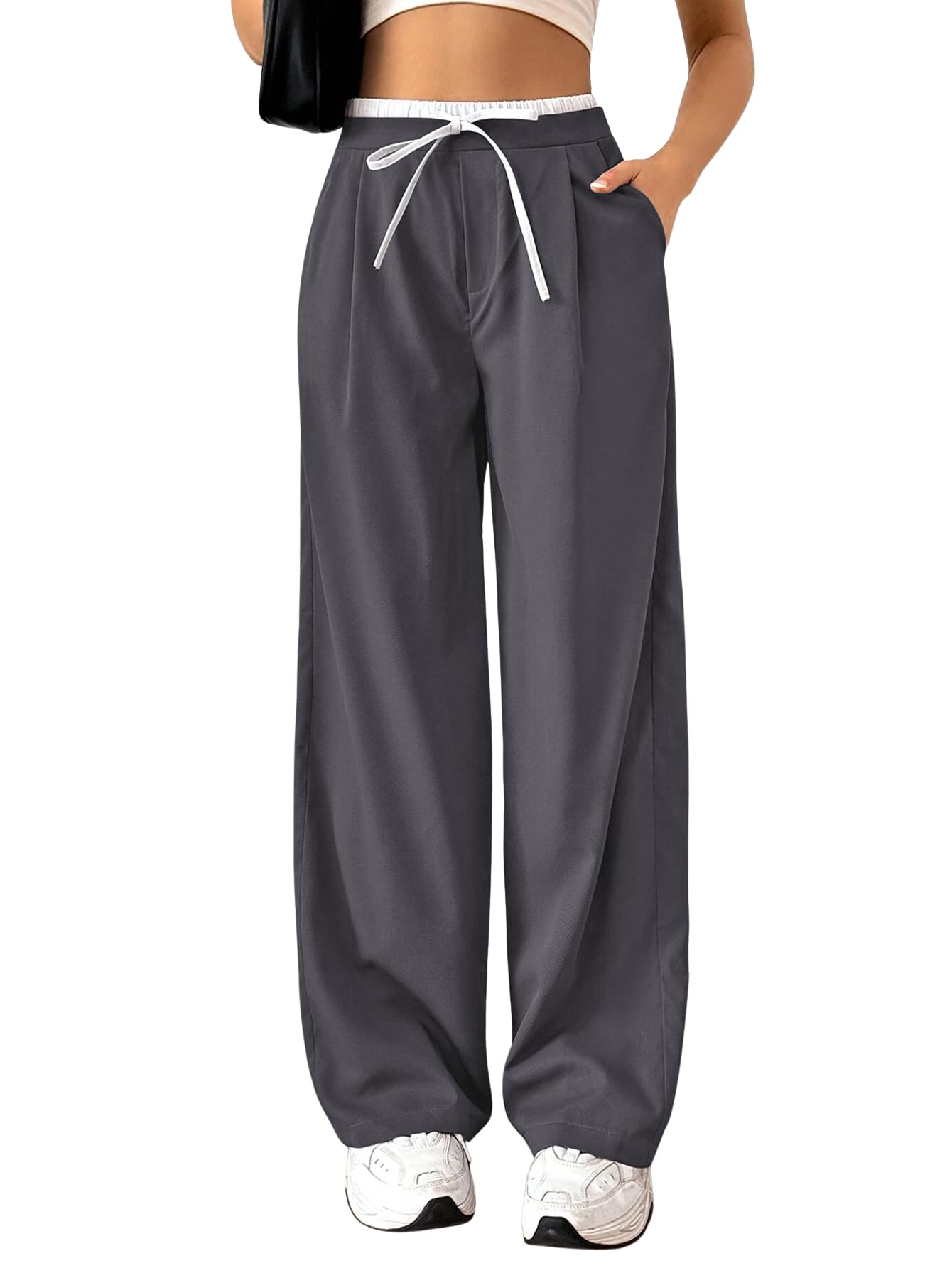 leriya fashion Trouser for Women | High-Waist Korean Style Women's Pants | Track Pant | Cargo Style Track Pants-picture-56