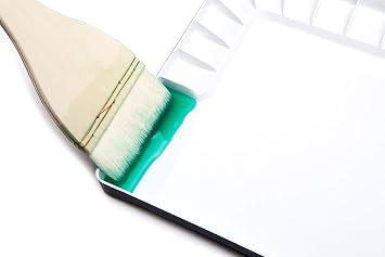 Mijello Studio Watercolor Palette, 55 Paint Wells, Blue, Foam Dauber Included, 14.4 X 1.5 X 9.13, 1 Each (MWP-3055)