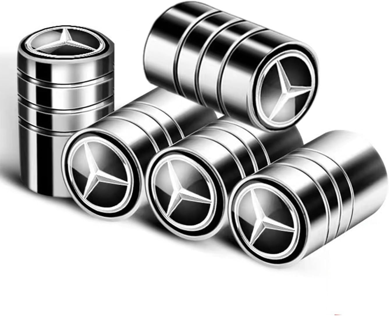 Valve Stem Caps, 5pcs Metal Auto Tire Valve Stem Compatible