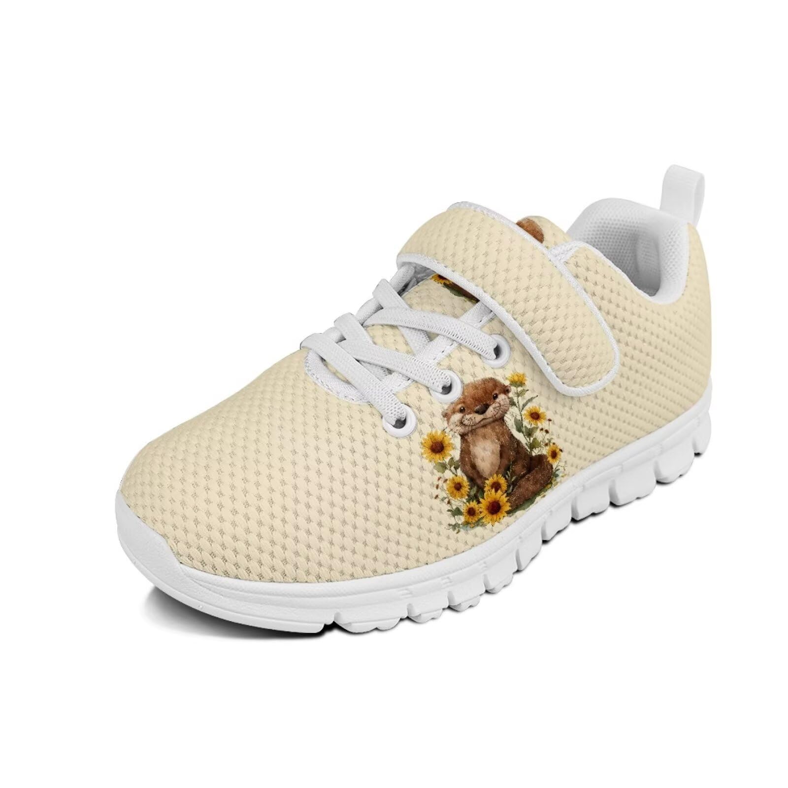 Gorweirop Otter School Shoes for Girls Running Shoes Size 13 for Kids Jogging Comfort Gym Kawaii Sneakers for Volleyball Tennis Non Slip Breathable Hiking Sneakers