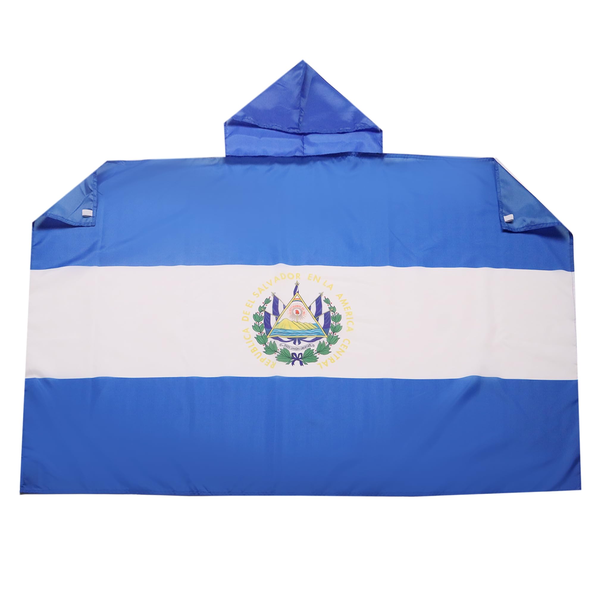 AZ FLAG - El Salvador Body Flag - 3x5 Ft - Salavadorian Cap Flag - 100% Polyester with Inegrated Sleeves and Hood - Vivid Colors - 3' x 5' Feet - 150x90 Cm