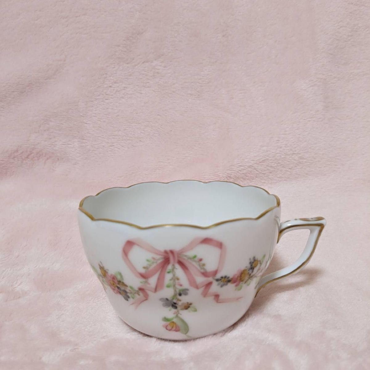 ヘレンド エデン カップ＆ソーサー ピンク ローズドラジェ EDEN