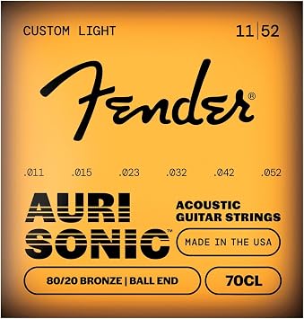 Fender AuriSonic 70CL Acoustic Guitar Strings 80/20 Bronze 11-52