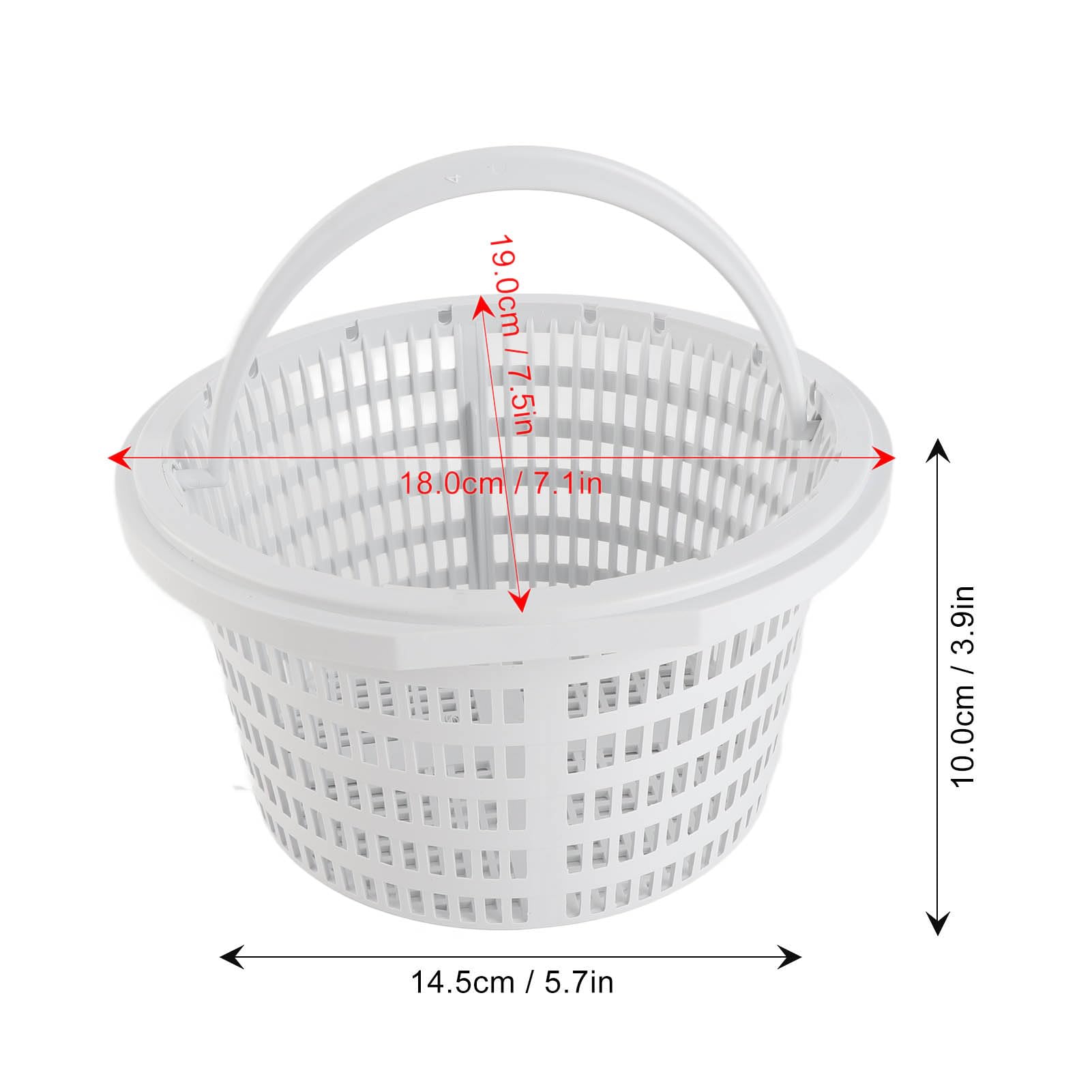 Panier Skimmer, Filtre à Panier Skimmer Multi-Usage avec poignée pour faciliter Le Nettoyage de la Piscine