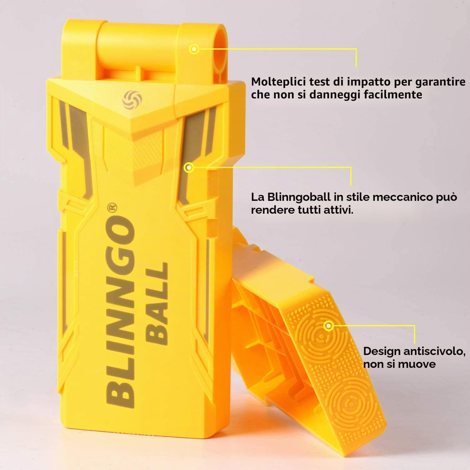 Blinngoball Set Includere Gambe robuste, Roundnet, 2 Palle, 1 Pompa ad Aria, Borsa per Il Trasporto e Libro delle Regole